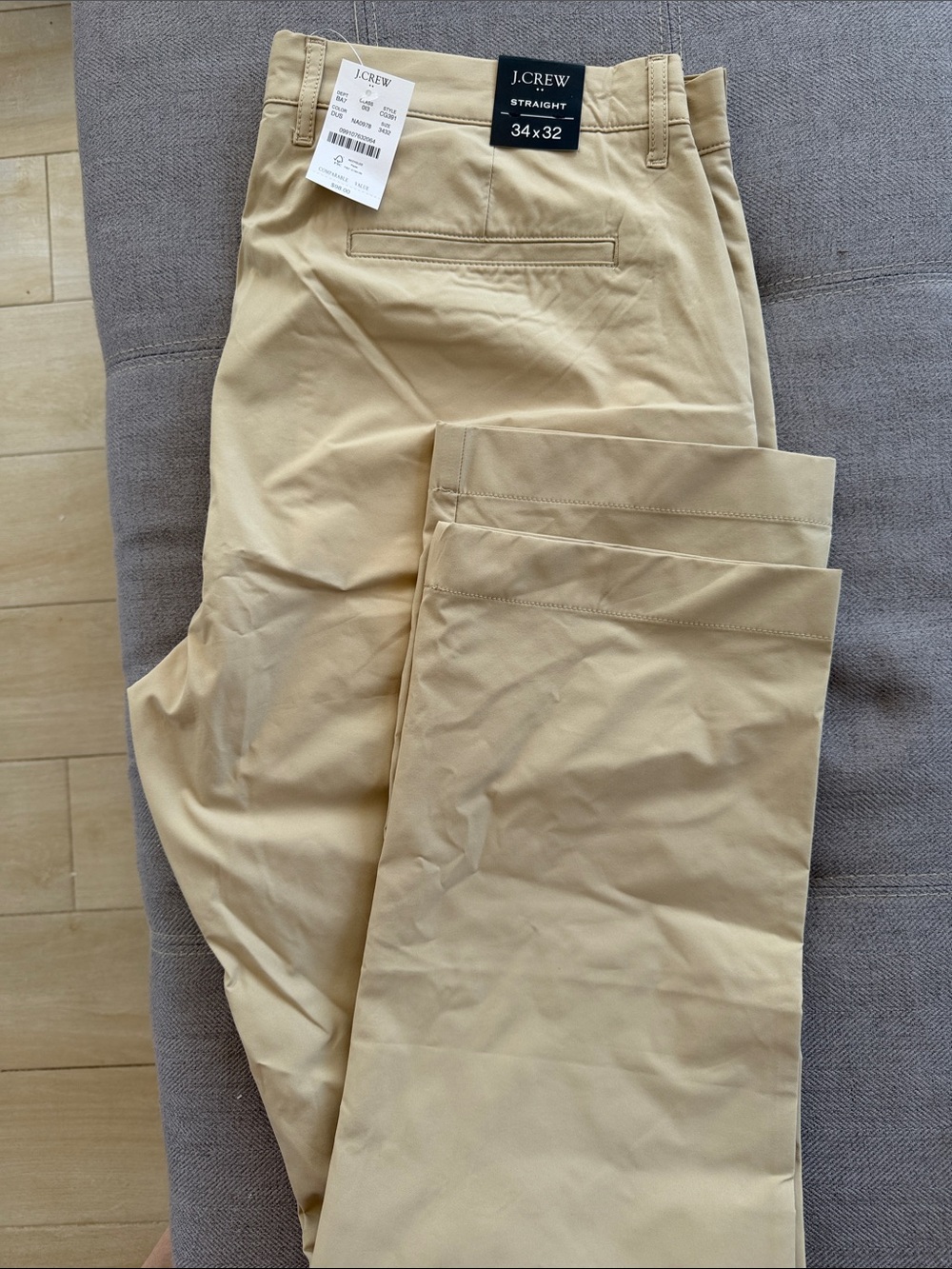 J. Crew Factory Straight Chinos in Tan